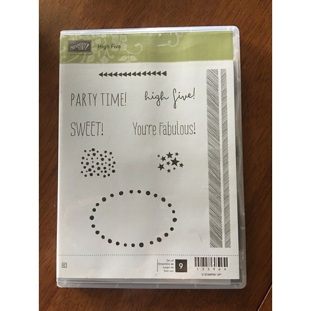 Stampin Up’ High Five Party Sweet Frame 9 Cling Mount Stamps Scrapbooking Cards